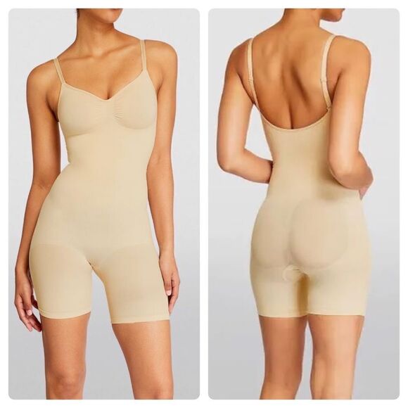 Skims Seamless Sculpt Mid-Thigh Bodysuit - Picture 1 of 8